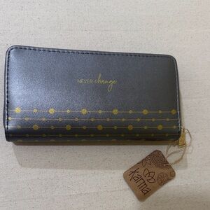 Karma Gray and Gold Women’s Wallet with countless Cardholders & Coins Zip wallet